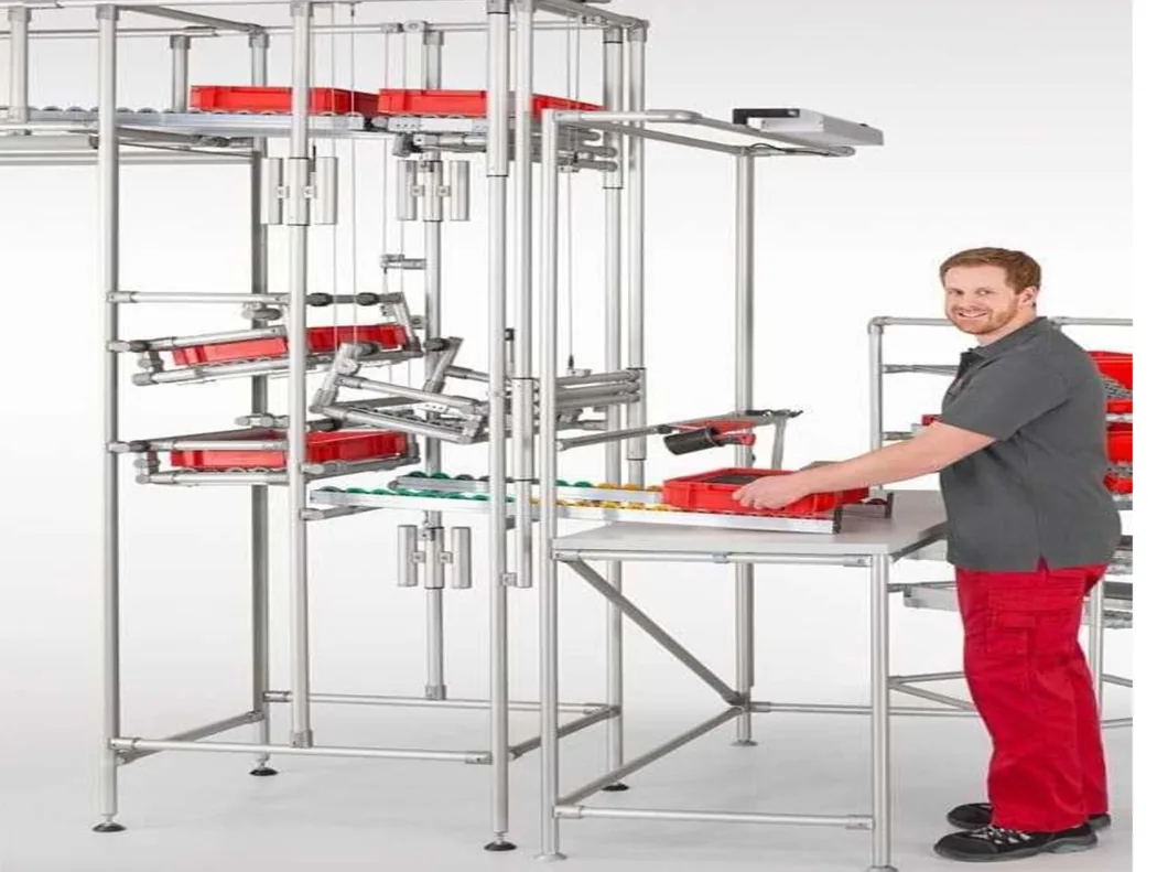 Ilustrasi sistem material handling industri